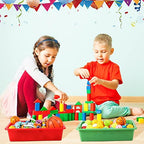 Sintuff 24 Pcs Classroom Paper Tray, Stackable Letter Size Bin, Multicolor - Image 5