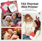 Ponek Mini Sticker Printer - New-Gen T02 Print Pods with 3 Rolls Paper - Image 2