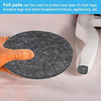 PATIKIL 12" Diameter Felt Furniture Pads, 8 Pack 1/5" Thick Lamp Base Felt Round Soft Adhesive Non-Slip Anti-Scratch Backed Felt Floor Protector for Lamp Furniture DIY Craft, Dark Grey - Image 6