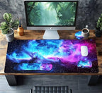 4-Piece Extended Large Mouse Pad Set for Women Men with Galaxy Design Includes 35.4 x 15.7 XXL Large Mouse Pad Keyboard Wrist Rest Mouse Wrist Support and Coaster for Office Home - Image 2