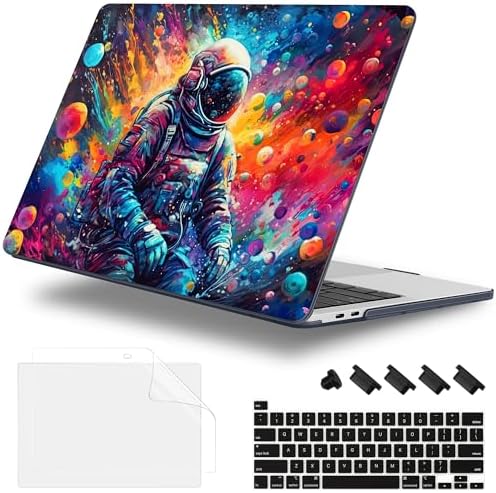 for MacBook Pro 16 inch Case 2019 2020 Release Model A2141, Plastic Hard Shell Cover with Keyboard Cover & Screen Protector for MacBook Pro 16 inch with Touch Bar & Touch ID - Astronaut by WelcomeViseNewitems