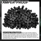 Nuogo 200 Pcs Black Steel Security Cable Seals - Image 2