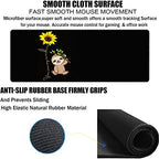 Large Gaming Mouse Pad, Keyboard Wrist Rest pad + Mouse Wrist pad + Coaster Set Extended Waterproof Non-Slip Table mat Suitable for Home Office Learning Games - Sunflower and Sloth - Image 5