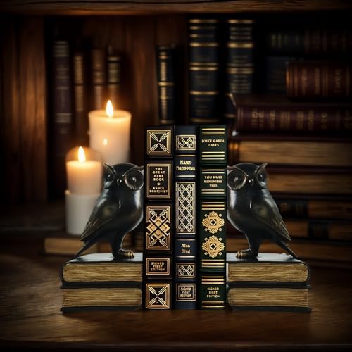 Dosker Owl Decorative Book Ends for Shelves (Black) - Image 7