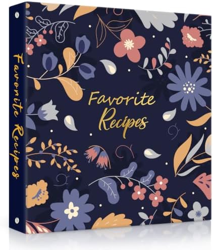 Recipe Binder 8.5x11 3 Ring with Plastic Sleeves, Blank Recipe Book Binder by LuBudingJoy
