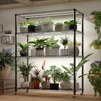 4 Tier Storage Racks Shelving, Heavy Steel Pantry Shelves, Adjustable Wire Shelving Rack with Wheels, Suitable for Garage, Kitchen, Bathroom, Office, 46" W x 18" D x 65" H, Black - Image 4