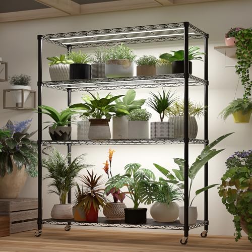 4 Tier Storage Racks Shelving, Heavy Steel Pantry Shelves, Adjustable Wire Shelving Rack with Wheels, Suitable for Garage, Kitchen, Bathroom, Office, 46" W x 18" D x 65" H, Black - Image 4
