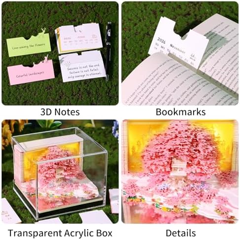 3D Memo Pad Time Piece Calendar 2026 3D Weekly Calendar Notepad - Image 6