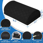 CushZone Foot Rest for Under Desk at Work, Black-16.9 in - Image 2