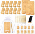 150 Pcs Employee Appreciation Gifts Bulk, 50 Wooden Phone Stands, 50 Motivational Pens with White Organza Bags, Thank You Gifts for Coworkers, Staff, Team, Volunteers, Nurses, Teachers, Office Desk by Unknown