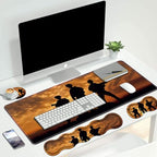 4 in 1 Ergonomic Keyboard Wrist Rest & Mouse Pad Wrist Rest Set, Large XXL Gaming Desk Mat 31.5"x 11.8" with Non-Slip Base, Memory Foam for Home Office Study Gaming, American Soldiers - Image 7