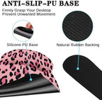 Arttown Keyboard Mouse Pad Set, 4 in 1 Desk Mat Set Leopard Pink - Image 5