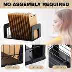 1 Pcs Vertical Clipboard Holder, 12Slot Clipboard Storage Rack, Black - Image 3