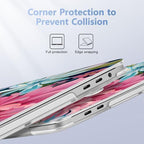 May Chen for MacBook Pro 16 inch A2141 2020 2019 Release, Screen Protector & Keyboard Cover Plastic Soft-Touch Case for MacBook Pro 16-inch with Touch Bar & Touch ID - Flowers Painting - Image 3