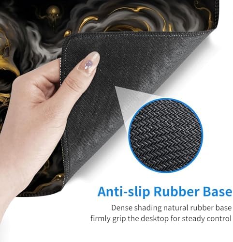 Desk Mat, Mouse Pad with Wrist Rest, 4-in-1 Large Mouse Pads for Desk, Ergonomic Mouse Pad and Keyboard Wrist Rest Gaming Keyboard Mat for Office,Funny Skull - Image 4