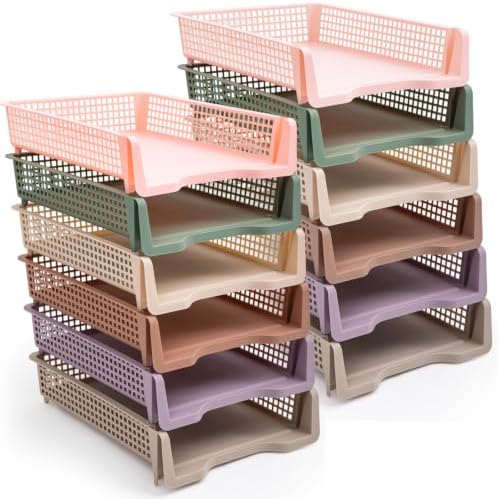 Geetery Turn in Trays Classroom, Terrazzo Color, Set of 12 by Geetery