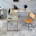 SHW 55 x 60 Commercial-Grade L-Shape Corner Office Computer Desk, Maple - Image 2
