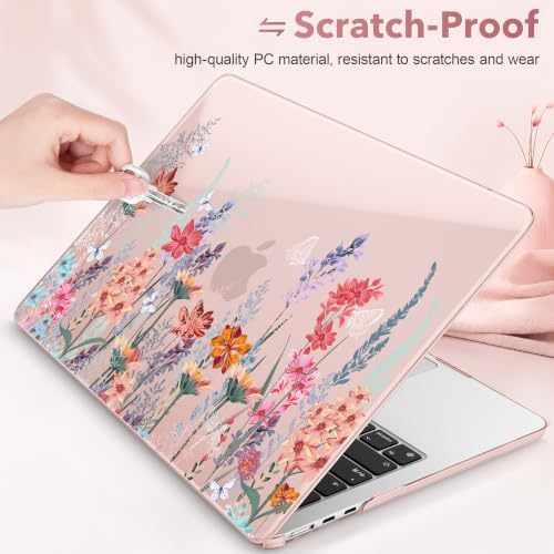 May Chen for M5 MacBook Air 13.6 Inch Case 2026 2025 2024-2022 Release M5 A3449 M4 A3240 M3 A3113 M2 A2681, Plastic Hard Shell Case for MacBook Air 13.6" with Retina Display, Floral P942 - Image 3