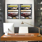 samstar 2 Pack Wall File Organizer, 6-Tier Wall Mount Paper Holder Vertical File Rack, Mesh Metal, for Office Home, Black - Image 3