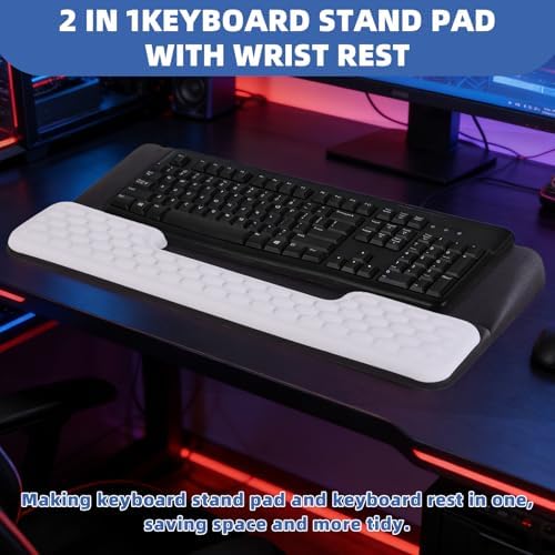 Keyboard Stand with Wrist Rest，Ergonomic Wrist Pad Memory Foam - Image 7