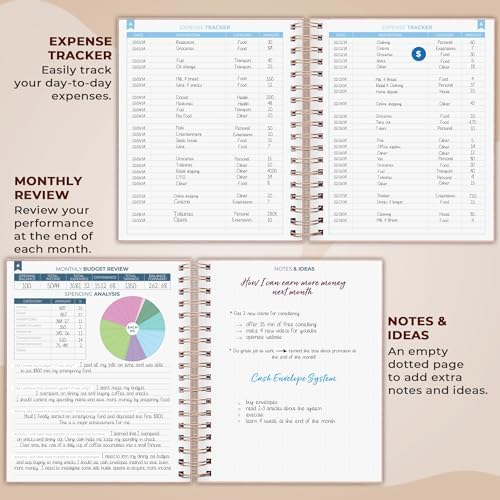 Clever Fox Budget Planner Spiral, Monthly Bill Organizer Book, Rose Gold - Image 4