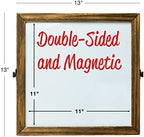 Excello Global Products Rustic Double Sided 11" x 11" Whiteboard: Reversible, Double Sided, Dry Erase, Magnetic, Small, Portable, Table Top Easel Board with Stand and Wooden Frame - Image 4