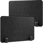 Fabbay 2 Pcs Acoustic Desk Divider Desk Partition for Students 16 x 24 Inch Table Freestanding Privacy Panel Visual Distraction and Noise Reducing for School Classroom Teacher Office (Black Gray) by Fabbay