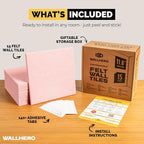 Vision Board - Cork Board for Walls, 59" x 36" | 15 Pack | Cork Board Tiles, Felt Bulletin Board, Large Corkboard, Cork Panel for Office, Felt wall Panels, Cork Panels, Corkboard Roll (Pink) - Image 3