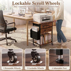 Faesun Printer Stand with Storage, 22In Printer Table with 2 Fabric Drawers - Image 6