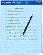 Find It File Folder Notepad, 72-Ct 3rd-Cut Tab Organizer Folders, Blue by Find+It%C2%AE