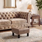 Joveco Small Ottoman Foot Stool,15" Square Upholstered Foot Rest with Legs - Image 3