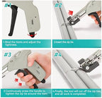 Metal Zip Ties Cutter Stainless Steel Cable Tie Gun can adjust tightness One hand type for Self-Locking Stainless Steel Cable Ties Heavy Duty Tensioning Cutting Tool - Image 5