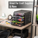 Mind Reader File Storage Drawers, Desk Organizer, Multi-Purpose, Crafts, Office, Metal, Black - Image 5