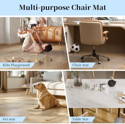 Tonaus Office Chair Mat for Hardwood Floor 48"×36" Desk Chair Mat, Clear - Image 7