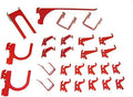 Wall Control KT-200-DLX R Slotted Storage Panel Deluxe Hook Kit, Red by Wall+Control