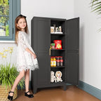 GAIOUS Metal Storage Cabinet, Black Pantry Storage Cabinets with 2 Door - Image 5