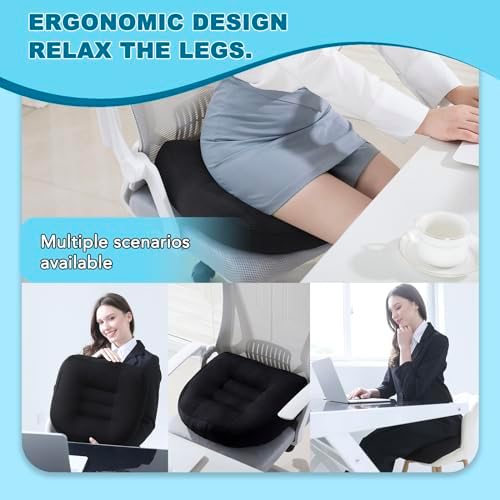 Office Chair Cushions for Back and Butt, Ergonomic Chair/Seat Cushion for Long Sitting, Sitting Pillow for Automobile, Wheelchair, Computer, Office Chair Hip Support Black - Image 5