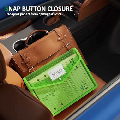 ThinkTex Plastic Expanding File Folders, Transparent Envelopes with Snap - Image 6