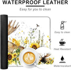 Large Keyboard Mouse Pad Set, Extended Mouse Pad+Keyboard Wrist Rest Support, Memory Foam Ergonomic Easy Typing, 4Pcs (31.5×11.8 in) Desk Pad Set for Office Home,Deer and Sunflowers - Image 2