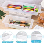 4 PCS Deep Drawer Organizer Bin Adjustable Sliding Drawer Organizers - Image 3