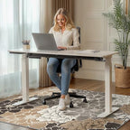 36"x60" Office Chair Mat for Hardwood Floor, Non-Slip Washable Grey Beige - Image 2