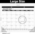 GuassLee Large Desk Calendar 2026, 3 Packs, 19 Months from Jun. 2026 to Dec. 2027, 22" x 17" Desk/Wall Calendar Hanging Planner with Julian Date, Notes, Corner Protectors for School Home Office - Image 2