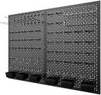 Pegboard kit with Accessories,Includes 2 Pack 16" X 24" Steel Peg Board and 120 PCS Varied Pegboard Accessories,can be Used for Tool Storage and Garage Organization. (Black Box) by Daanxw