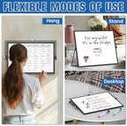 Grtard Magnetic Dry Erase Board with Stand, 18''x14'' Desktop Whiteboard - Image 6