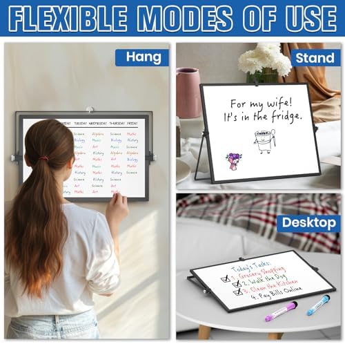 Grtard Magnetic Dry Erase Board with Stand, 18''x14'' Desktop Whiteboard - Image 6