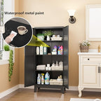 Black Kitchen Pantry Cabinets, 48" Metal Storage Cabinet for Office - Image 3