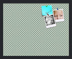 PinPix 21x17 inch Cork Bulletin Board. This Decorative Framed Pin Board Comes with Diamond Pattern in Nile Green Design and Satin Black. Ideal for Home, Office Decor or School (PinPix-380) by PinPixBulletinBoards