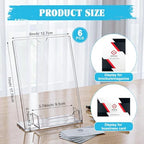 12 Pcs Acrylic Sign Holder Business Card Holder, 5 x 7 Inch, Top Insert - Image 2