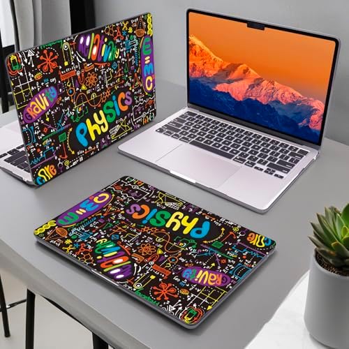 for MacBook Air 13.6 Inch Case M5 A3449 2026 2025-2022 Release A2681 M2 A3113 M3 A3240 M4 Cover, Crystal Black Printed Pattern Hard Shell Keyboard Skin for Mac Air 13" M5, Physical Formula - Image 6