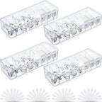 Tatuo Cord Organizer Box with Lid, Clear, 4 Pack by Tatuo